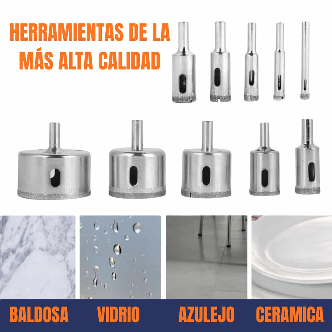 kit 10 brocas diamantadas 💎 + E-book Regalo 🎁