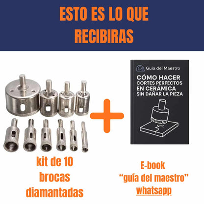 kit 10 brocas diamantadas 💎 + E-book Regalo 🎁
