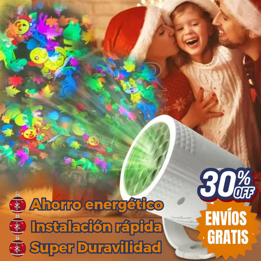 Proyector Navideño LED 🎄+ de 50 figuras que cubrirán tu casa