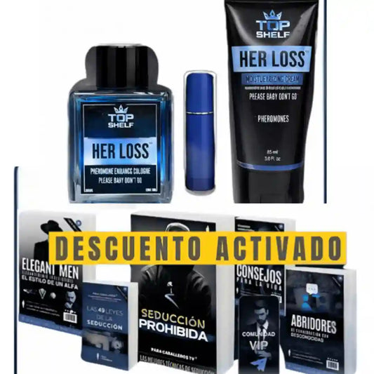 KIT DE SEDUCCION-E-BOOKS- CREMA + PERFUMERO-PERFUME HER LOSS