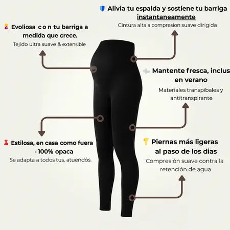 BLOOM-MAMI ®️  leggings Ultracómodos para las futuras mamás
