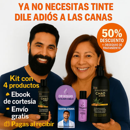 KID CHAO CANAS + TRATAMENTIENTO - Dile adiós a las canas y revitaliza tu cabello en minutos